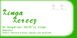 kinga kerecz business card